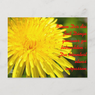 Cartão Postal Nimm Dir die Zeit Dinge genauer zu b...