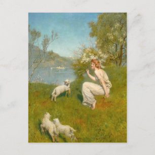 Cartão Postal Ninfa da Floresta   John Collier