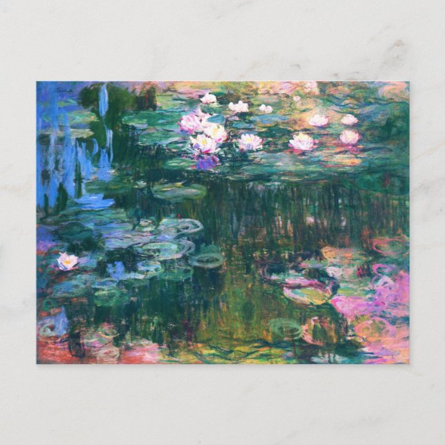 Cartão Postal Ninfas de água de Monet (Frente)