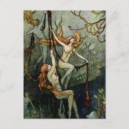 Cartão Postal “Ninfas do Mar” por Warwick Goble