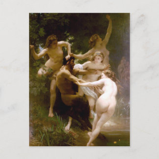 Cartão Postal Ninfas e Satyr, William-Adolphe Bouguereau