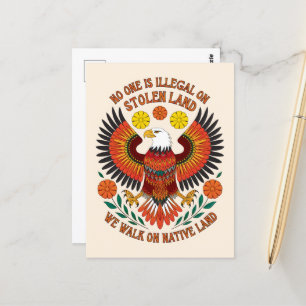 Cartão Postal Ninguém é ilegal em terras roubadas