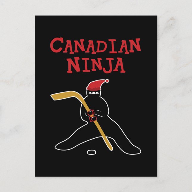 Cartão Postal Ninja canadense (Frente)