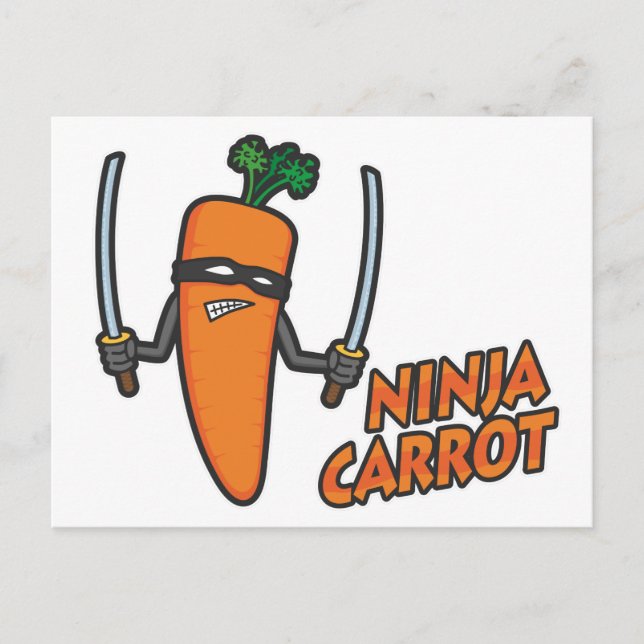Cartão Postal Ninja Carrot (Frente)