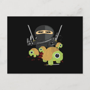Cartão Postal Ninja com tartarugas