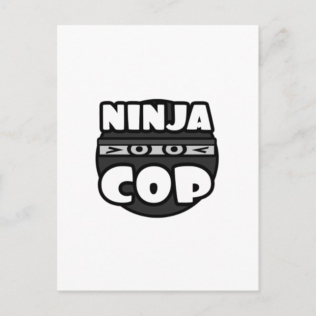 Cartão Postal Ninja Cop (Frente)
