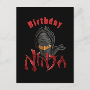 Cartão Postal Ninja de Aniversário
