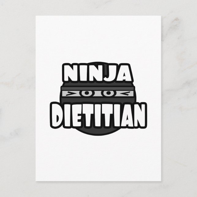 Cartão Postal Ninja Dietitian (Frente)