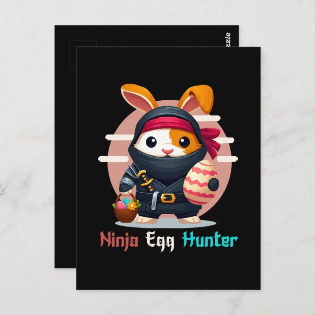 Cartão Postal Ninja Egg Hunter (Frente/Verso)