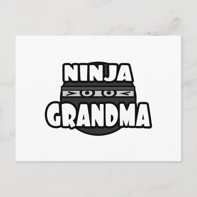 Cartão Postal Ninja Grandma (Frente)