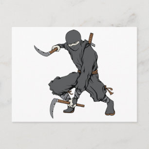 Cartão Postal Ninja ~ Ninjas Artes Marciais Guerreiro Fantasia A