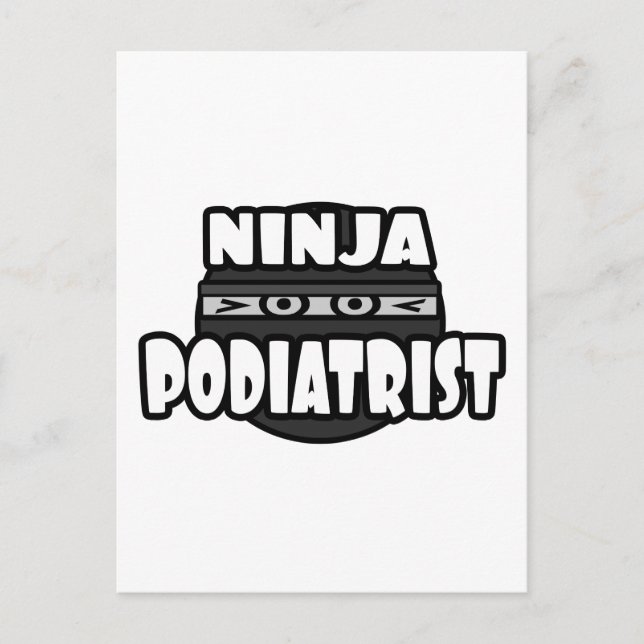 Cartão Postal Ninja Podiatrista (Frente)