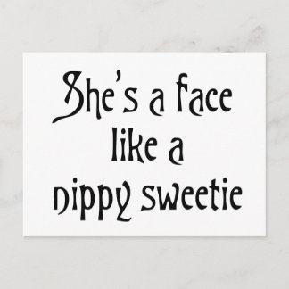 Cartão Postal Nippy docinho glasgow humor banter scotch slang