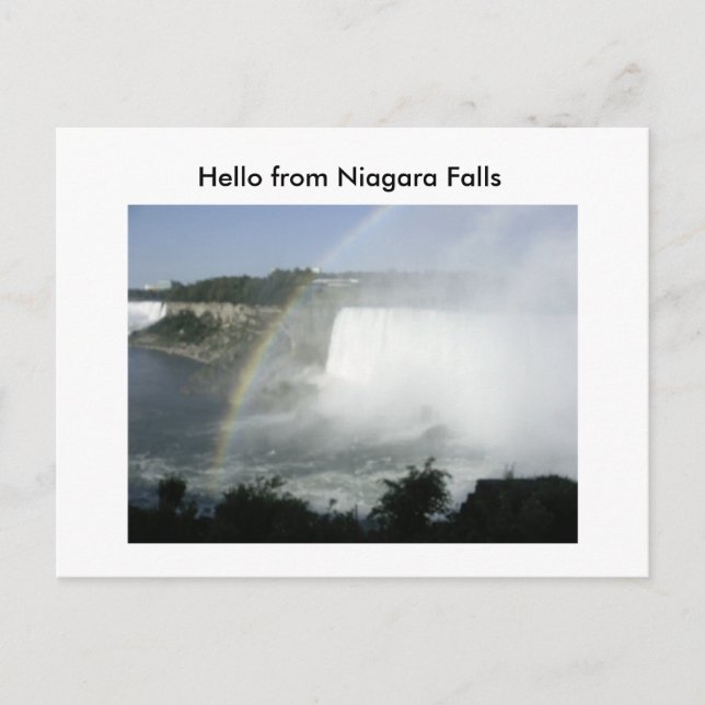 Cartão Postal Niragara Fall (70), Hello from Niagara Falls (Frente)