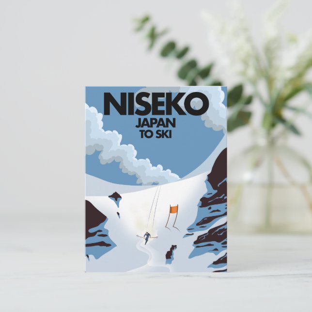 Cartão Postal Niseko Japan ski impressão (Em pé/Frente)