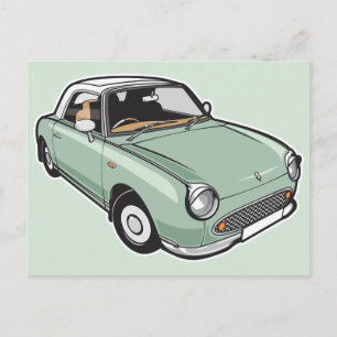 Cartão Postal Nissan Figaro Emerald Green