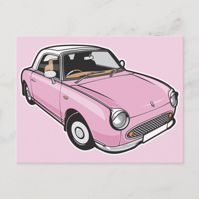 Cartão Postal Nissan Figaro Pink (Frente)