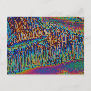 Cartão Postal Nitrato de gálio ao microscópio