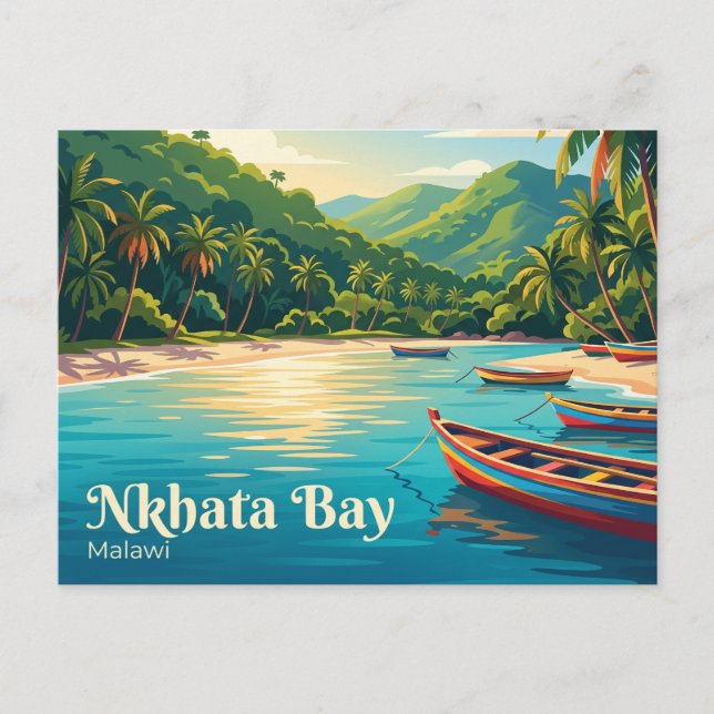 Cartão Postal Nkhata Bay Malawi (Frente)