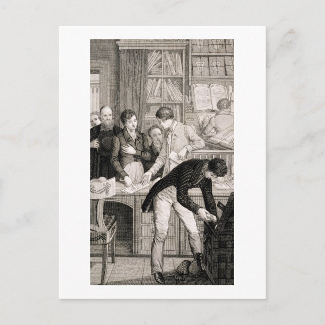 Cartão Postal No Banco, c.1800 (gravação) (Frente)