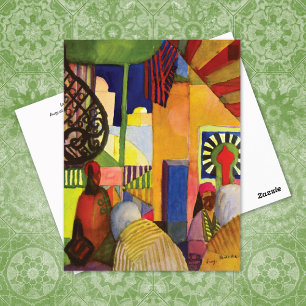 Cartão Postal No Bazar Tunísia August Macke