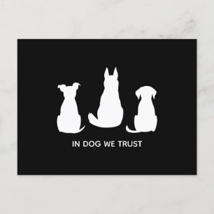 Cartão Postal No Cachorro Confiamos Em Amantes De Cachorros