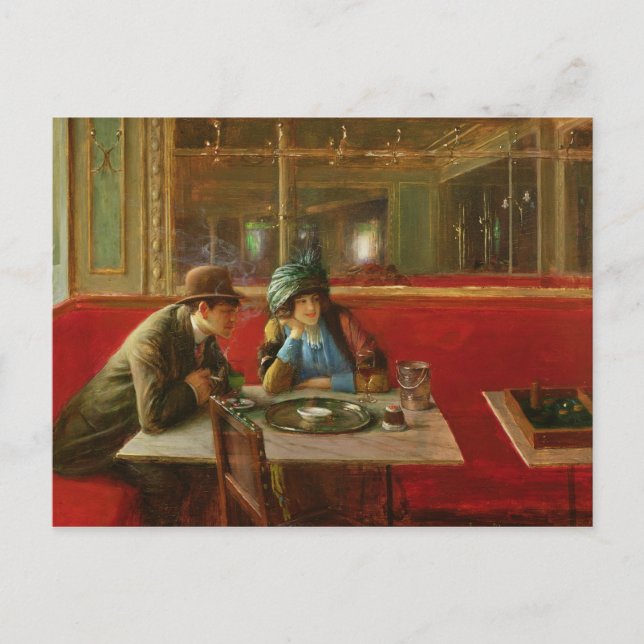 Cartão Postal No café (Frente)