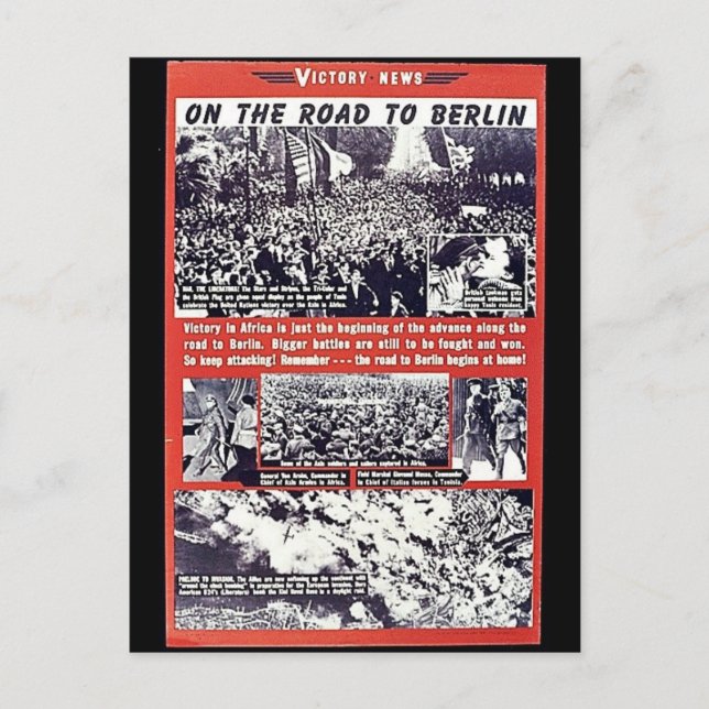 Cartão Postal No Caminho Para Berlim (Frente)