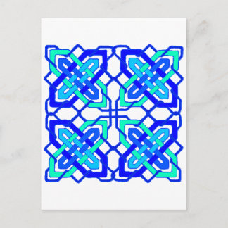 Cartão Postal Nó Celta 3 Azul