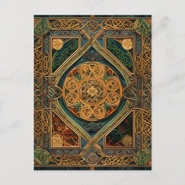 Cartão Postal Nó Celta Colorida (Frente)