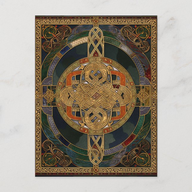 Cartão Postal Nó Celta Colorida (Frente)