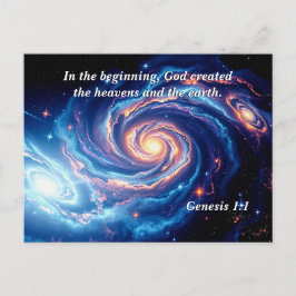 Cartão Postal No começo, Deus e Criação Verso