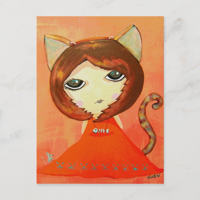 Cartão Postal No Humor Para Gatos (Frente)