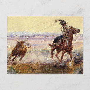 Cartão Postal “No Lago” por Charles M Russell