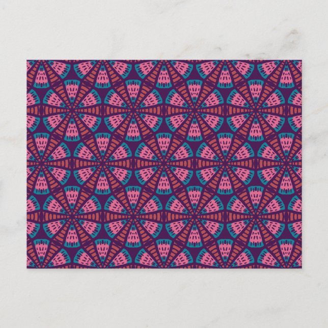 Cartão Postal No Microscópio - Estranho Geométrico de Abstrato (Frente)