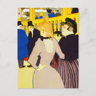 Cartão Postal No Nightclub por Toulouse Lautrec, Arte Antigo
