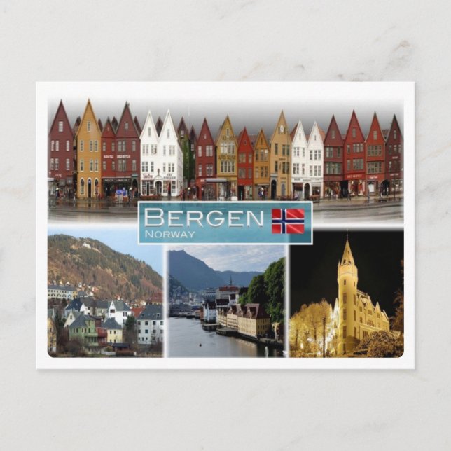 Cartão Postal NO Norway - Bergen - (Frente)