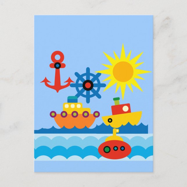 Cartão Postal No oceano (Frente)