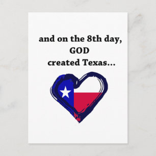 Cartão Postal No oitavo dia, Deus criou do Texas