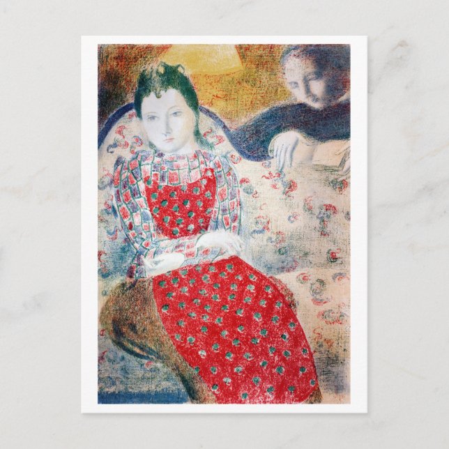 Cartão Postal No Pale Silver Sofa, Maurice Denis (Frente)