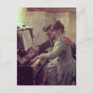 Cartão Postal No Piano