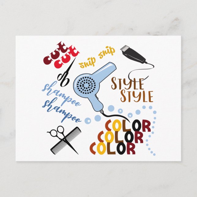 Cartão Postal No Salão Do Cabelo (Frente)