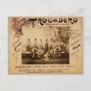 Cartão Postal No Trocadero, "Michigan Ave & Monroe" Vintage