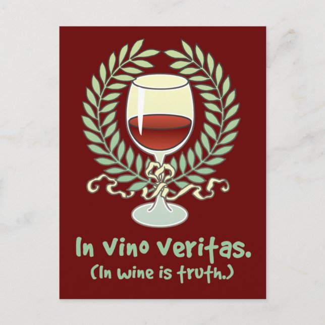 Cartão Postal No Vinho É Verdade (Frente)