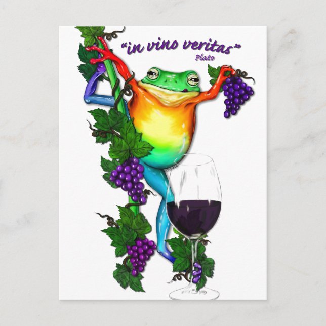 Cartão Postal No Vino Veritas (Frente)