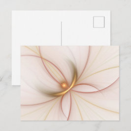 Cartão Postal Nobre Arte Fractal De Cobre E Dourada Abstrato mod