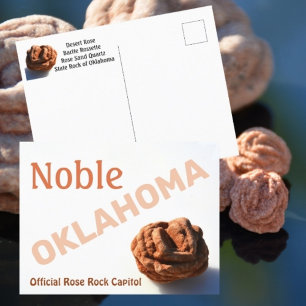 Cartão Postal Nobre Rocha de Oklahoma Rose Capitol Fotográfico