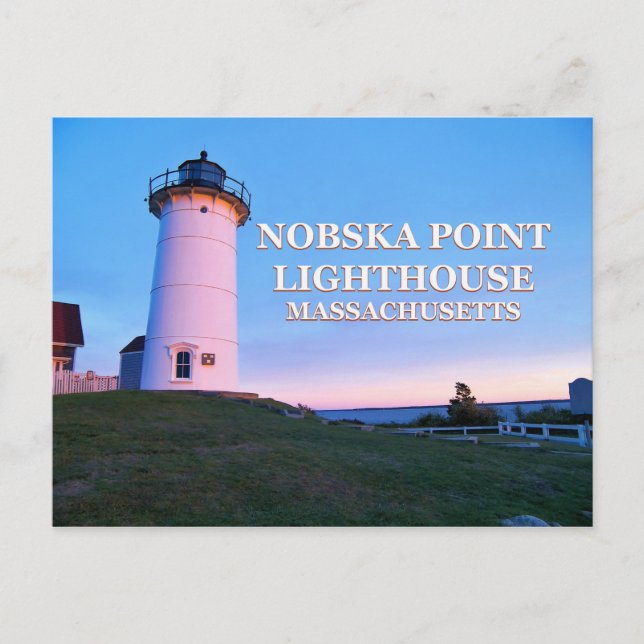 Cartão Postal Nobska Point Lighthouse, Massachusetts Postcard (Frente)