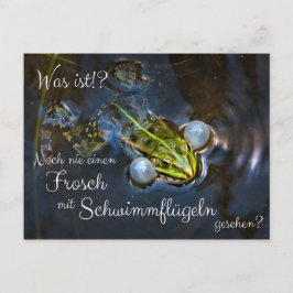 Cartão Postal Noch nie einen Frosch mit Schwimmflügeln gesehen?