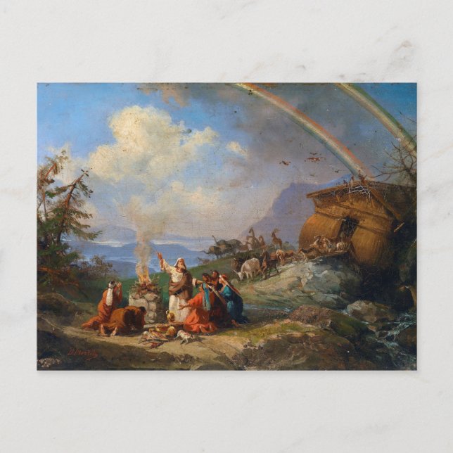 Cartão Postal Noé dá graças pela libertação (1901) (Frente)